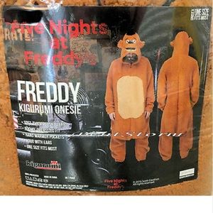 Five Nights At Freddy's Kigurumi Union Suit Adult Cosplay Hood Pajamas Costume